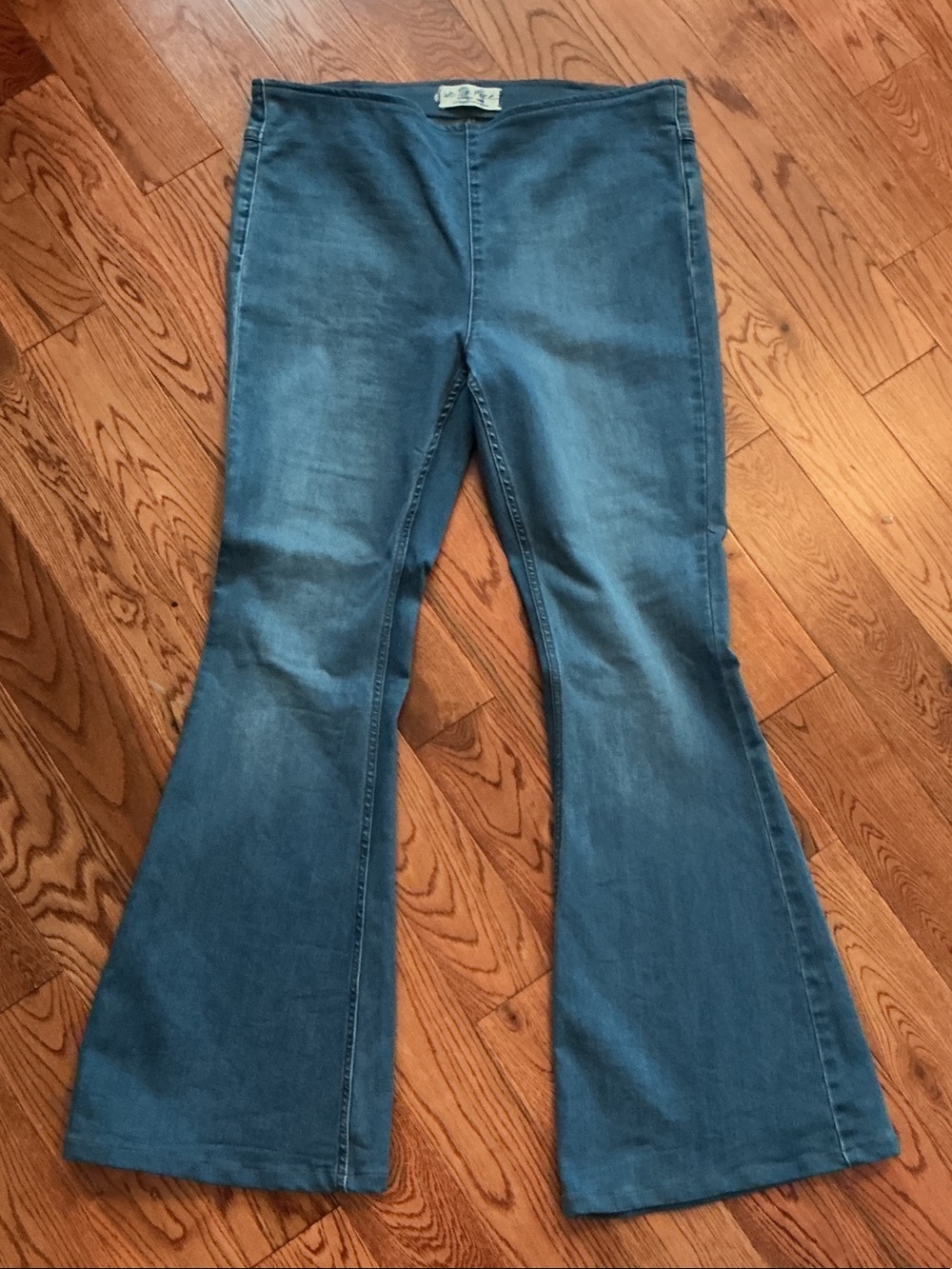 We The Free Blue Wide-Leg Flare Jeans